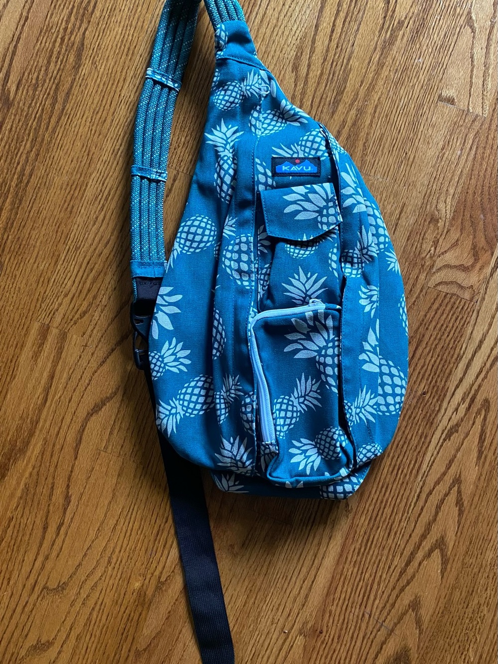 Kavu Blue Pineapple Sling Bag